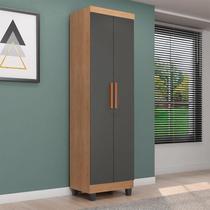 Armário Multiuso Ambiente Lite Nature Cinza Móveis Leão