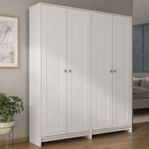 Armário Multiuso Americano 4 Portas 8 Prateleiras Branco - Pnr Móveis