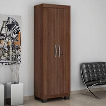 Armário Multiuso Asteca 2 Portas com Chave Chocolate Valdemóveis Armário Multiuso Asteca 2 Portas com Chave Chocolate Valdemóveis