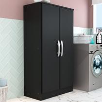 Armário Multiuso Atenas 2 Portas Preto Fosco - Panorama Móveis