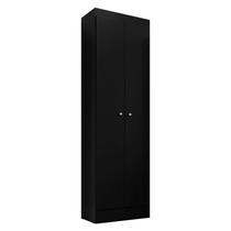 Armário Multiuso Aura Preto Fosco - Kits Paraná Armário Multiuso Aura Preto Fosco - Kits Paraná