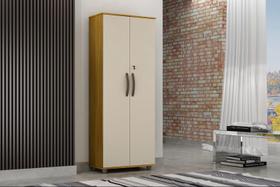 Armário Multiuso - Caio-Cinamomo/Off White - CHF Móveis Armário Multiuso - Caio-Cinamomo/Off White - CHF Móveis