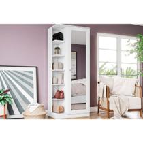 Armário Multiuso Casal Duetto 1 Porta c/Espelho Branco - Henn Armário Multiuso Casal Duetto 1 Porta c/Espelho Branco - Henn