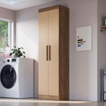 Armário Multiuso Charlotte 2 Portas 1 Gaveta 100% Mdf Castanho/Nude - Doripel Armário Multiuso Charlotte 2 Portas 1 Gaveta 100% Mdf Castanho/Nude - Doripel