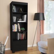 Armário Multiuso Chile 2 Portas Preto Design Moderno, Praticidade e Funcionalidade.