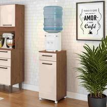 Armario Multiuso Clean 1P1G com Rodizios Natura.Off White Zanzini Moveis Armario Multiuso Clean 1P1G com Rodizios Natura.Off White Zanzini Moveis