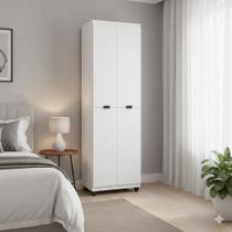 Armário Multiuso Clean 4 Portas 6 Nichos Organizador Lavanderia Quarto Cozinha Envio Imediato