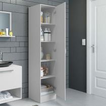 Armário Multiuso Com 1 Porta 39x182cm Mdp 0802 Menu Móveis Branco