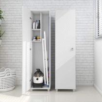 Armário Multiuso com 1 Porta e 2 Nichos - Branco