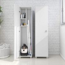 Armário Multiuso com 1 Porta e 2 Nichos - Branco Armário Multiuso com 1 Porta e 2 Nichos - Branco