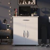 Armário Multiuso com 2 Portas e Gaveta Design Compacto e Funcional para Diversos Espaços