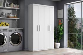 Armário Multiuso Com 4 Portas Melbourne Branco - Aramóveis Armário Multiuso Com 4 Portas Melbourne Branco - Aramóveis