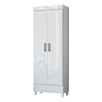 Armário Multiuso Com Pés 2 Portas Branco New Opção Branco