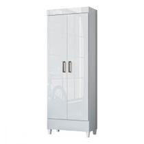 Armário Multiuso com Pés 2 Portas Branco New Opção Armário Multiuso com Pés 2 Portas Branco New Opção