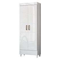 Armário Multiuso com Pés Fit Branco Brilho - Santos Andirá Armário Multiuso com Pés Fit Branco Brilho - Santos Andirá