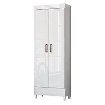 Armário Multiuso Com Pés Fit Branco Brilho - Santos Andirá