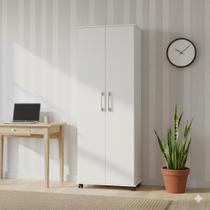 Armário Multiuso com Rodinhas Atlanta 2 Portas com 4 Prateleiras