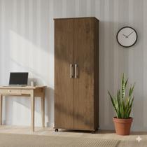 Armário Multiuso com Rodinhas Atlanta 2 Portas com 4 Prateleiras