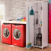 Armário Multiuso com Rodízios E Cabideiros Mendoza Armário Multiuso com Rodízios E Cabideiros Mendoza