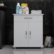 Armário Multiuso Compacto e Funcional com 2 Portas e 1 Gaveta