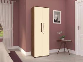 Armário Multiuso Cordoba 2Pts 6 Prateleiras Chave Mel-Perola