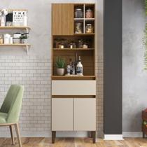Armário Multiuso Cozinha com 3 Portas 1 Gaveta