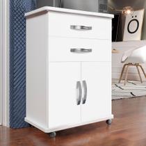 Armário MultiUso/Cozinha - Duas Portas e Duas Gavetas (cor: Branco)