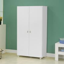Armário Multiuso Ditália 2 Portas Com Rodízios Ar-70 Branco Armário Multiuso Ditália 2 Portas Com Rodízios Ar-70 Branco