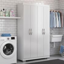 Armário Multiuso DM-580 4 Portas 12 Prateleiras 109,5cm Branco Ditália Móveis