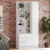 Armário Multiuso Doha 01 Porta 03 Gavetas Com Nichos