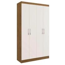 Armário Multiuso Dueto 4 Portas 8 Prateleiras Doripel Cor Nogueira Off Armário Multiuso Dueto 4 Portas 8 Prateleiras Doripel Cor Nogueira Off