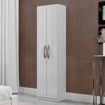 Armário Multiuso Elara 2 Portas 4 Prateleiras Branco Neve - Mx Móveis