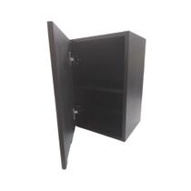 Armário Multiuso em MDF para Cozinha, Quartos, Banheiros Escritórios Fácil Instalação Preto 45x35x20