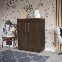 Armário Multiuso Escritório 2 Portas 2 Prateleiras Advantage Marrom/Capuccino Wood Armário Multiuso Escritório 2 Portas 2 Prateleiras Advantage Marrom/Capuccino Wood
