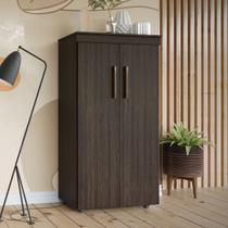 Armário Multiuso Escritório 2 Portas 3 Prateleiras Advantage Marrom/Capuccino Wood