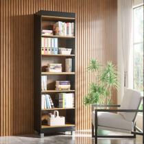 Armário Multiuso Estante Livreiro Versati para Escritório Quarto Sala Poquema