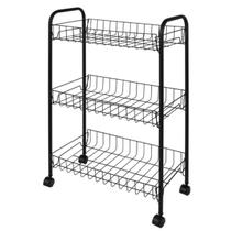 Armário Multiuso Fruteira Sapateira Nicho Aramada 3 Andares Mor com Rodinha