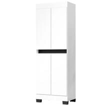 Armário Multiuso Gael 4 Portas Primus Cor Branco com Preto