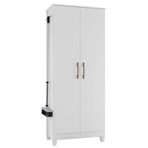 Armário Multiuso Jade Branco Brilho - Moval Armário Multiuso Jade Branco Brilho - Moval