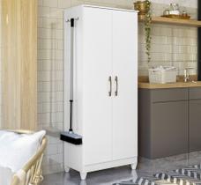 Armário Multiuso Jade Branco Moval Armário Multiuso Jade Branco Moval