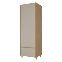 Armário Multiuso Laundry 2 Portas 2 Gavetas MDF 70CM Off White Nesher Móveis Armário Multiuso Laundry 2 Portas 2 Gavetas MDF 70CM Off White Nesher Móveis