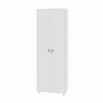 Armário Multiuso Lavanderia 2 Portas 166x57x33,8 cm Branco