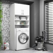 Armário Multiuso Lavanderia 2 Portas 3 Nichos Provençal Branca Armário Multiuso Lavanderia 2 Portas 3 Nichos Provençal Branca