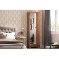 Armário Multiuso Lavanderia 547 c/ 1 Porta c/ Espelho e Pés Freijo - Carraro