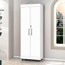 Armário Multiuso Lavanderia com Chave 2 Portas 1,80m Texas Branco J&A