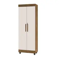 Armário Multiuso Lavanderia Com Chave 2 Portas 1,80m Texas Jequitibá / Off White J&A