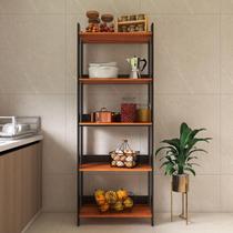 Armário Multiuso Lavanderia Cozinha Com 3 Prateleiras Organizadoras