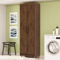 Armário Multiuso Lavanderia Line 2 Portas Marrom - Vila Rica Armário Multiuso Lavanderia Line 2 Portas Marrom - Vila Rica