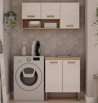 Armário Multiuso Lavanderia Modulado Área de Serviço 3 peças 64 Acquaflex Genialflex