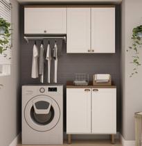 Armário Multiuso Lavanderia Modulado Área de Serviço 4 peças 57 Acquaflex Genialflex Armário Multiuso Lavanderia Modulado Área de Serviço 4 peças 57 Acquaflex Genialflex